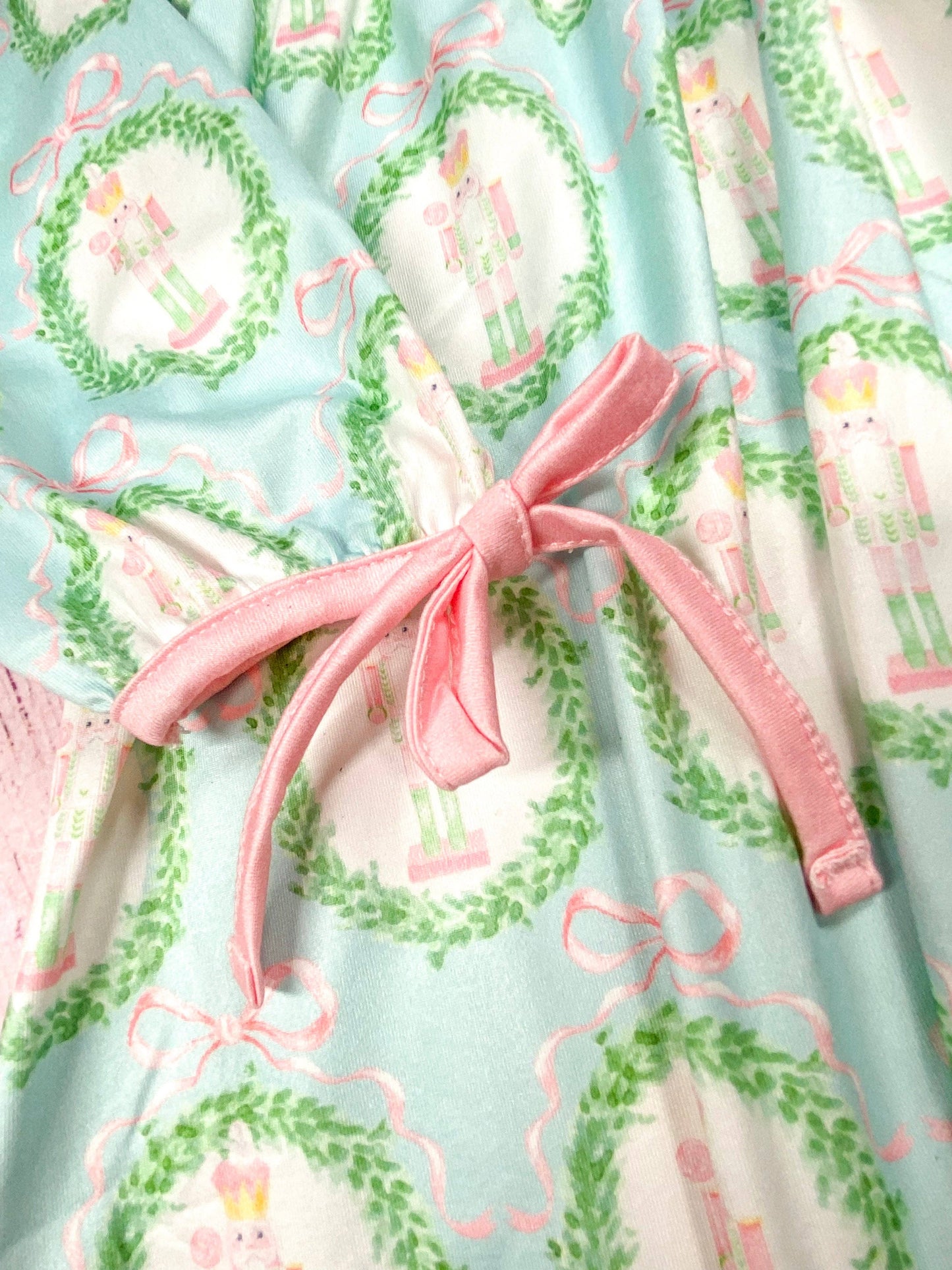 Nutcracker Tied Long Sleeve Dress