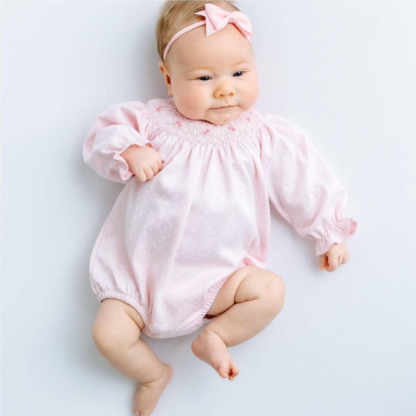 Mia's Classics Bishop Long Sleeve Bubble - Pink