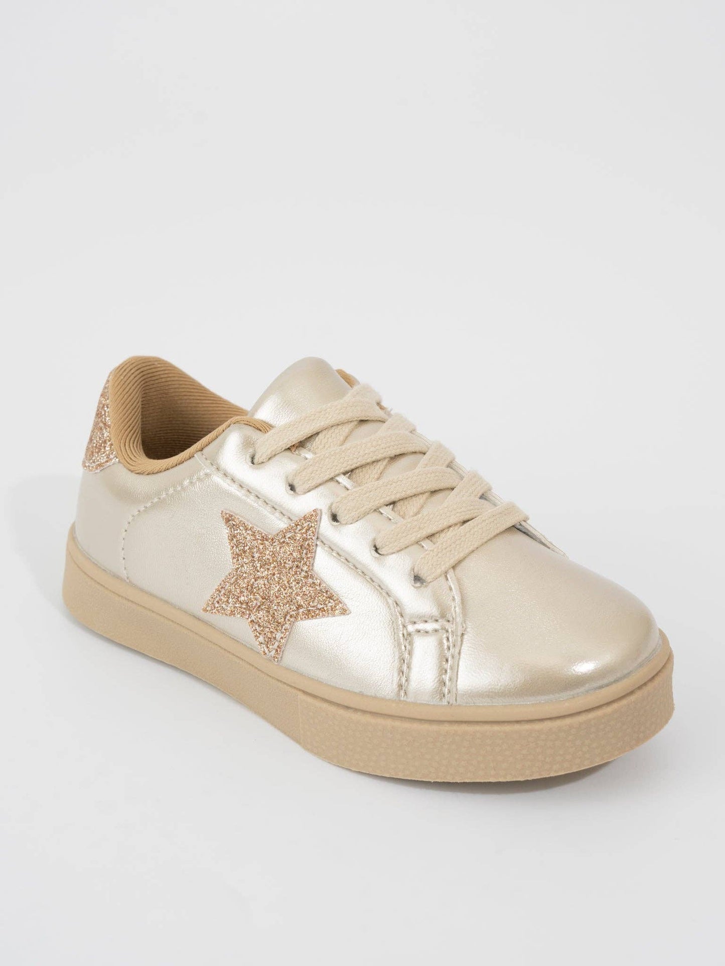 Girls' Holographic Sparkle Star Sneaker - Gold