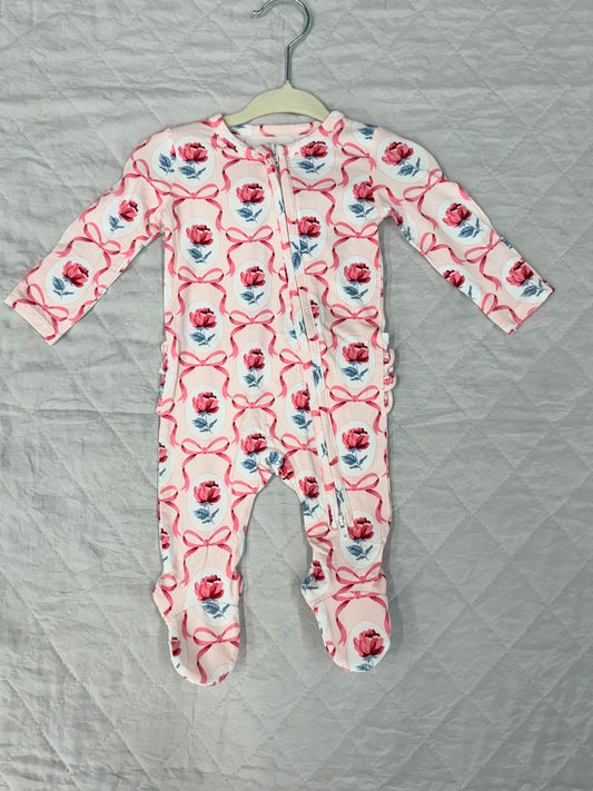 AD Leslie Rose Zipper Footie