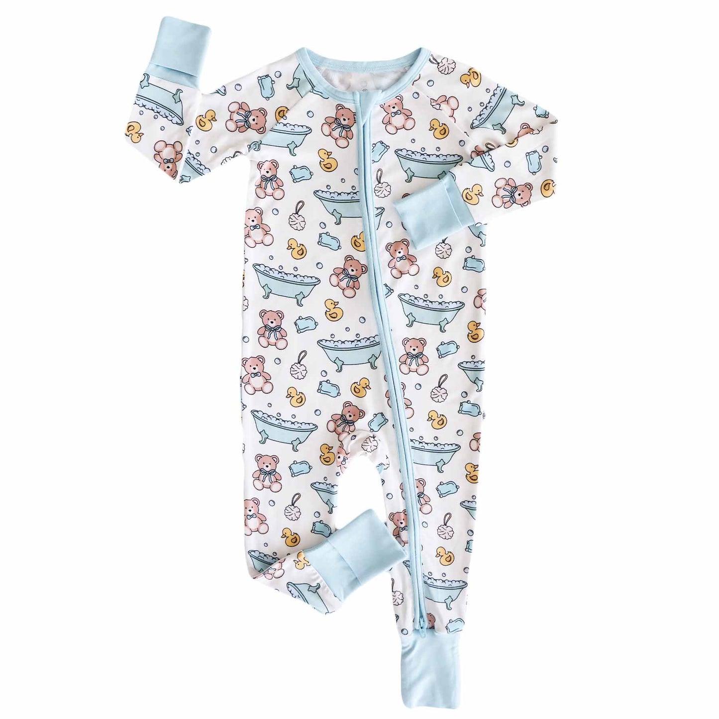 Bathtime Besties Convertible Zip Romper | Blue