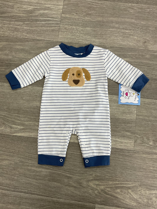 Three Sisters Puppy Applique Boy Romper