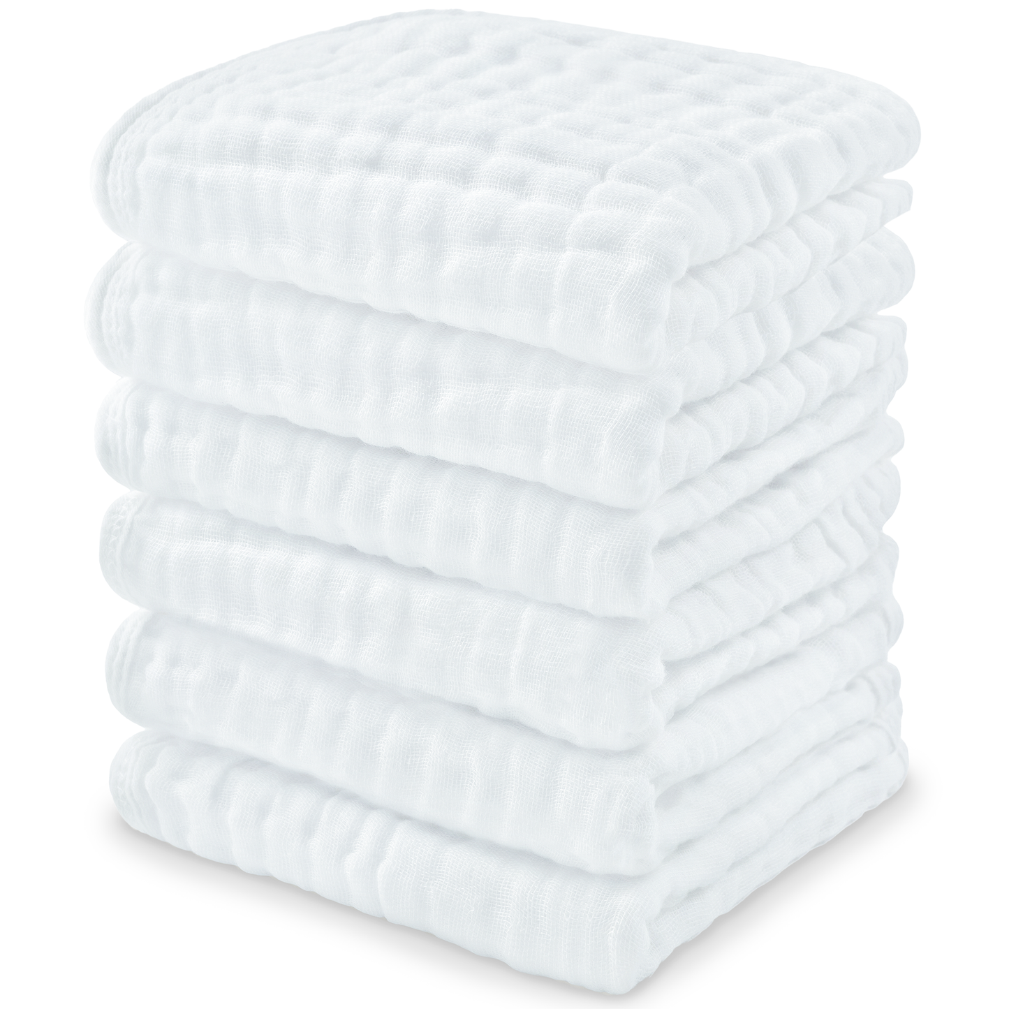 Baby Washcloths 100% Muslin Cotton by Comfy Cubs