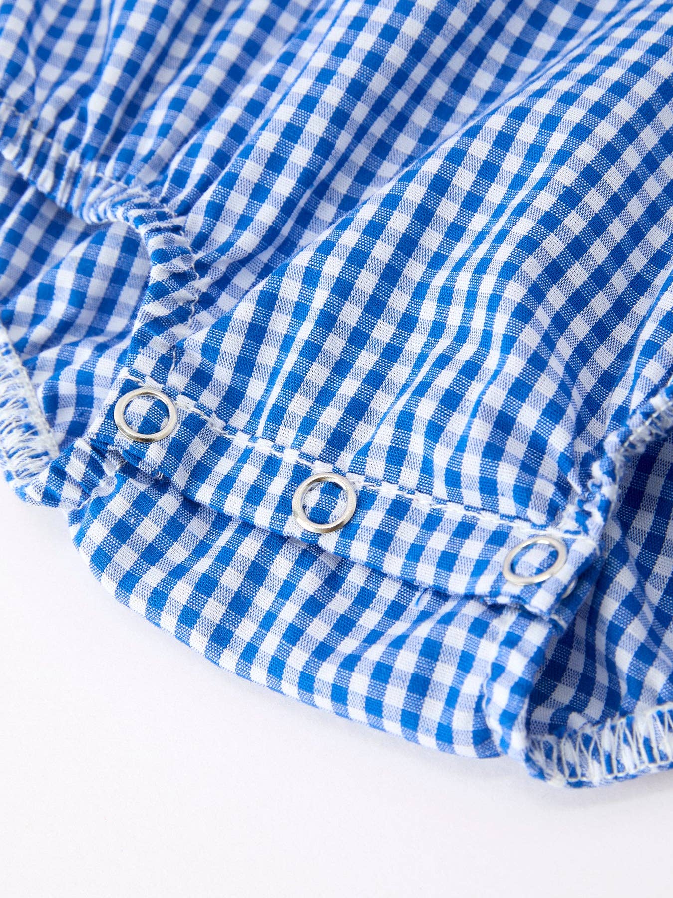 4th of July Flag Baby Boy Romper Plaid