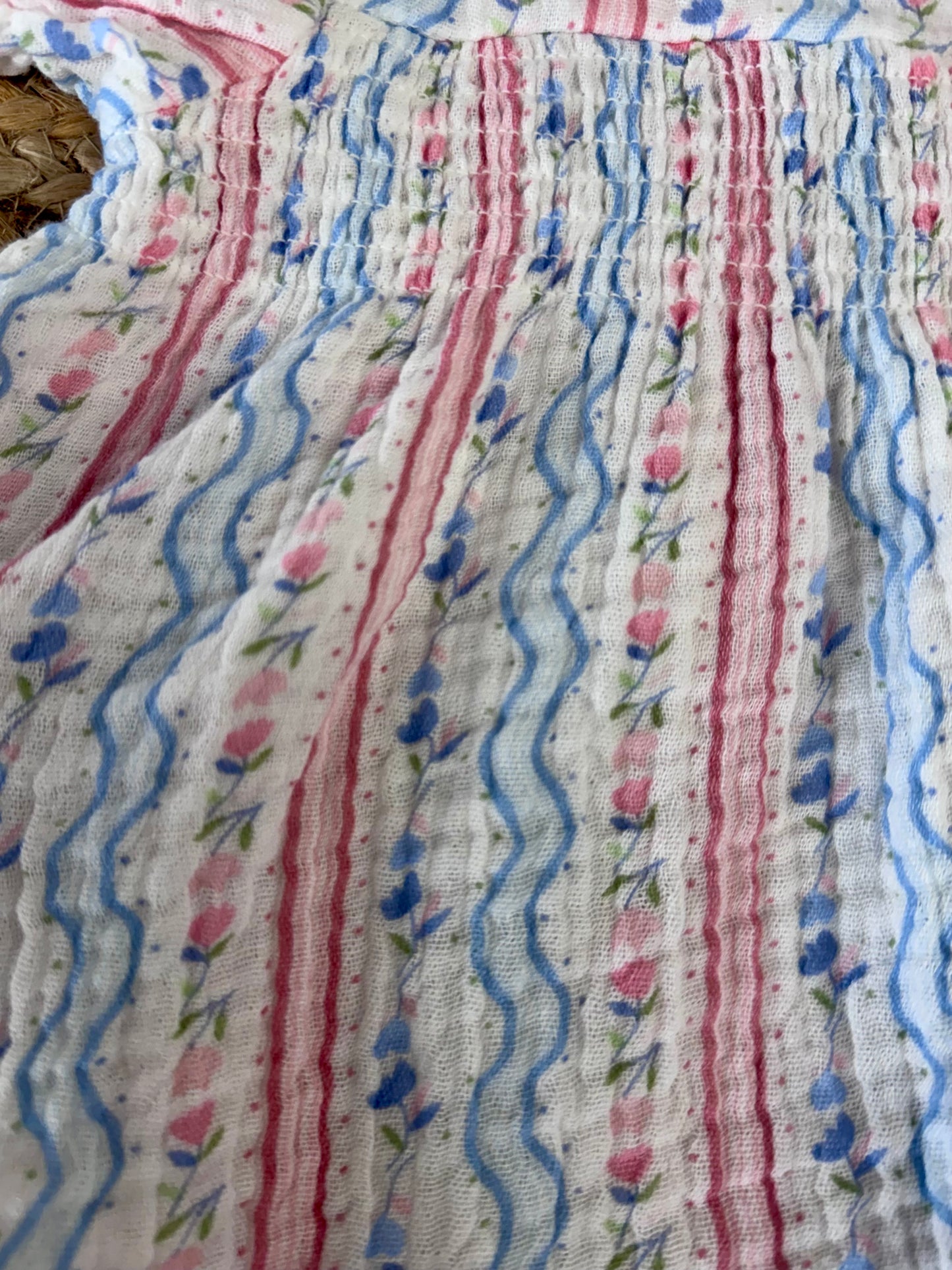 AD Tulip Stripe Smocked Dress Set
