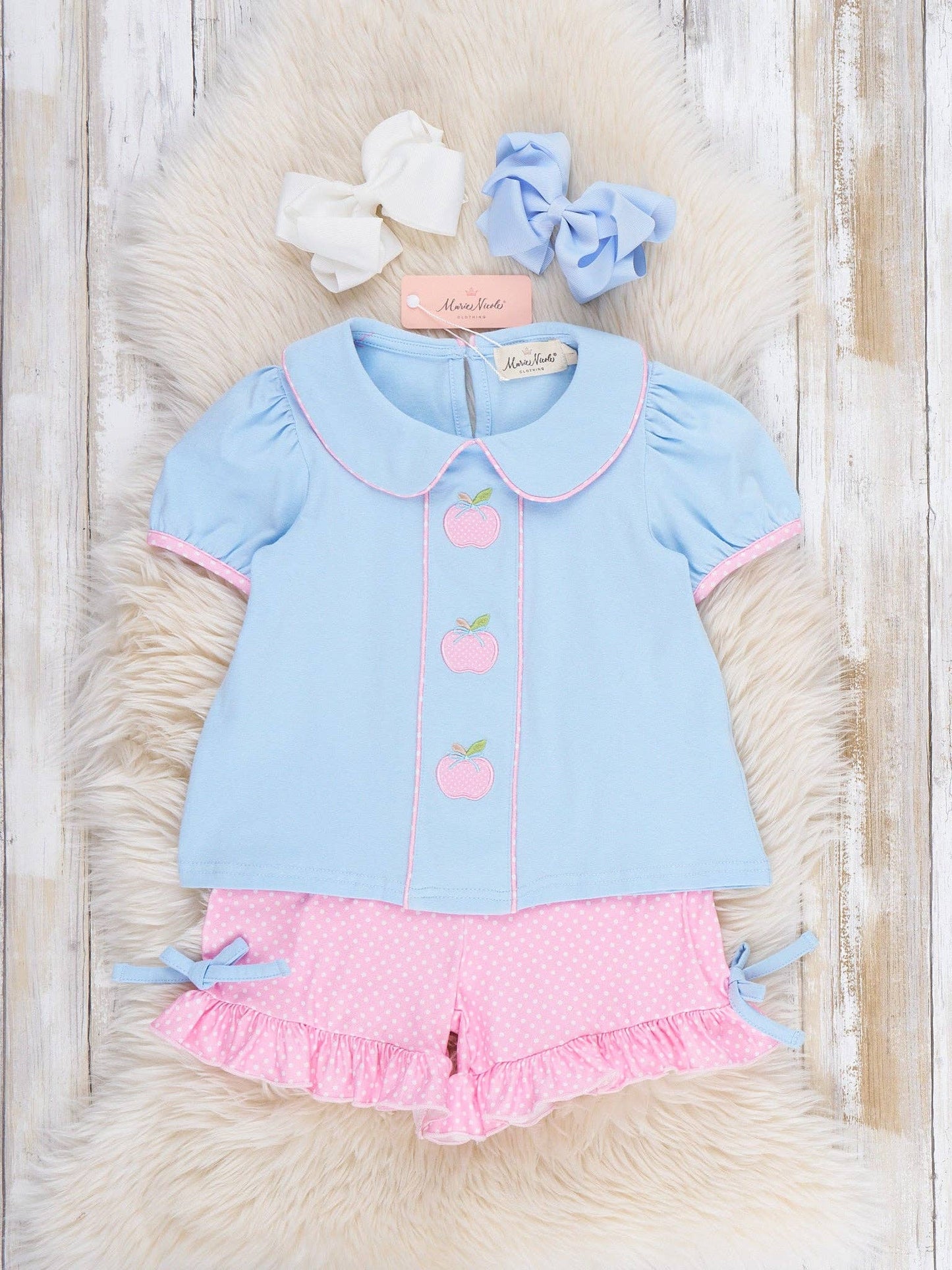 Orchard Lane Apple Embroidered Outfit