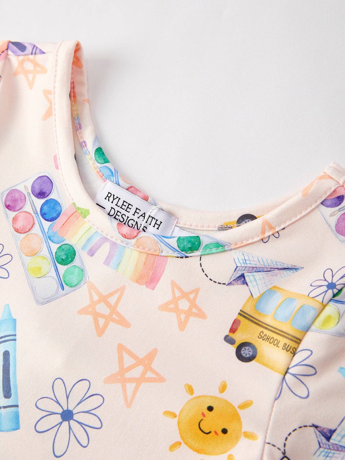 Colorful Back-to-School Delight Girls Dress