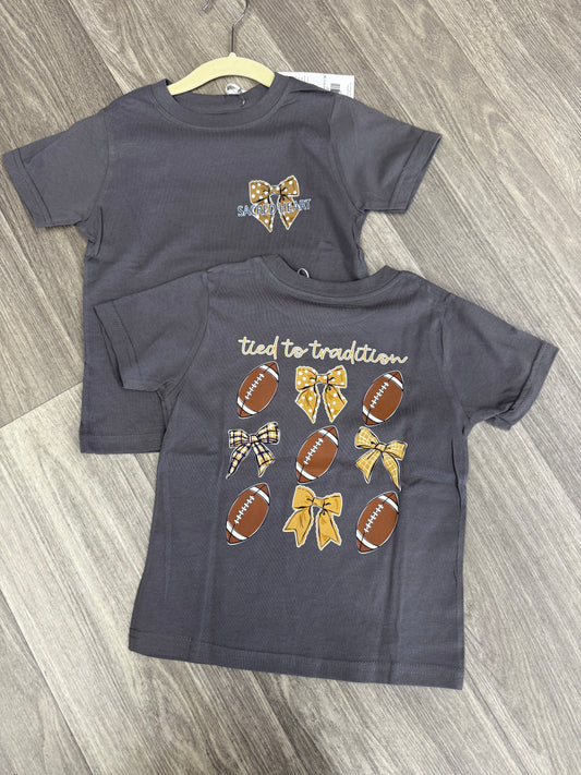 Sacred Heart Tied to Tradition Girl's Tee