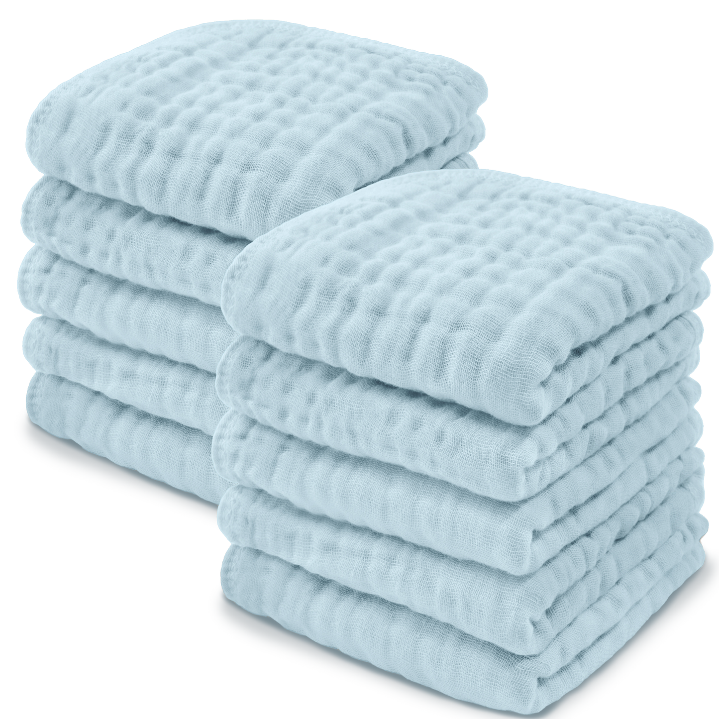 Baby Washcloths 100% Muslin Cotton by Comfy Cubs