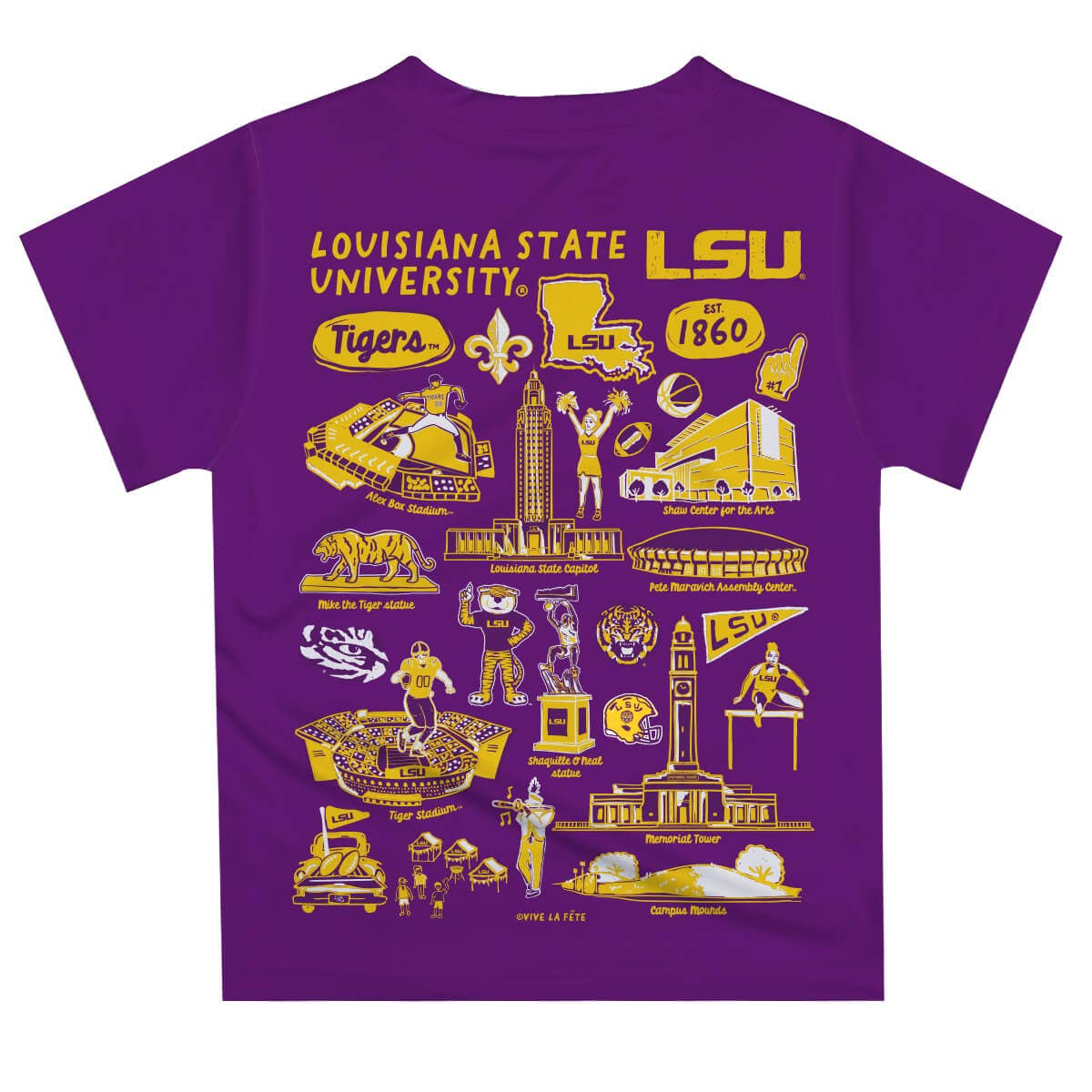 LSU Tigers Hand Sketched Impressions Boys T-Shirt