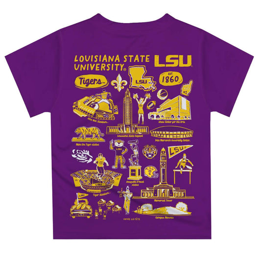 LSU Tigers Hand Sketched Impressions Boys T-Shirt