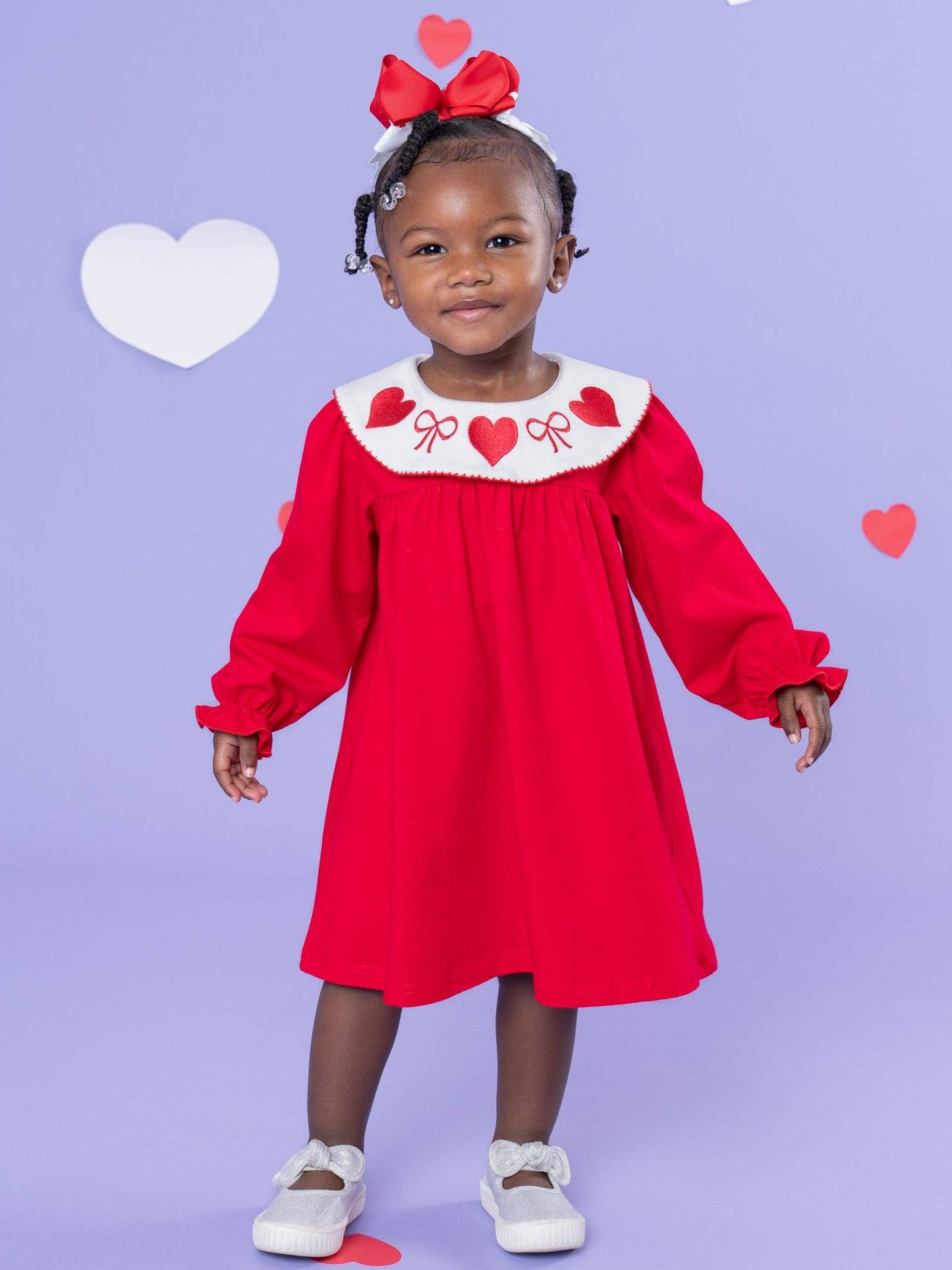 Ribbons & Hearts Embroidered Dress