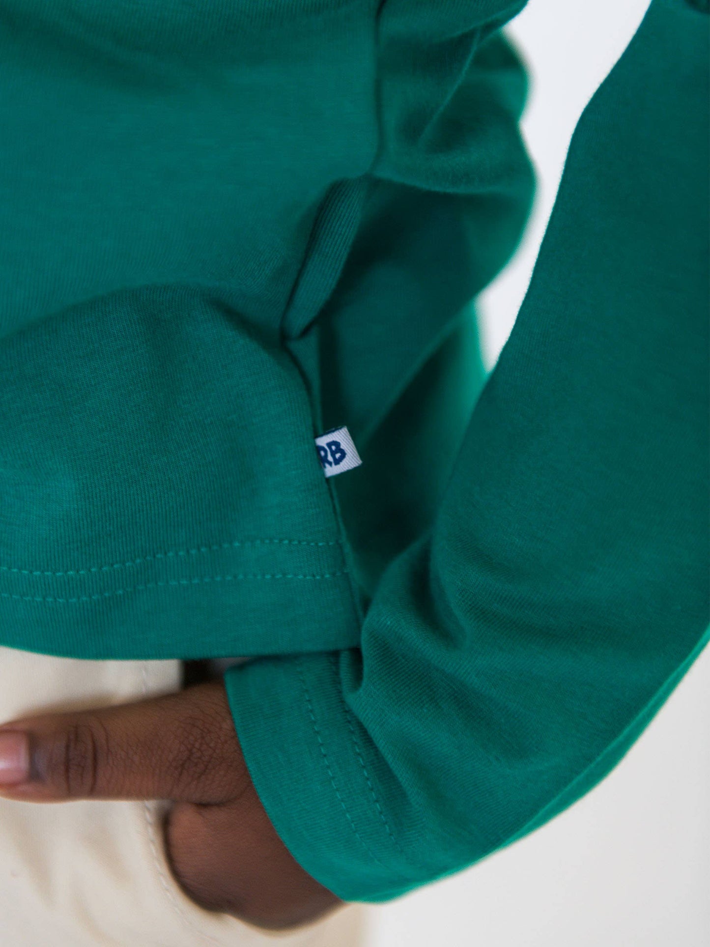 Boys Emerald Green Knit Long Sleeve Polo Shirt