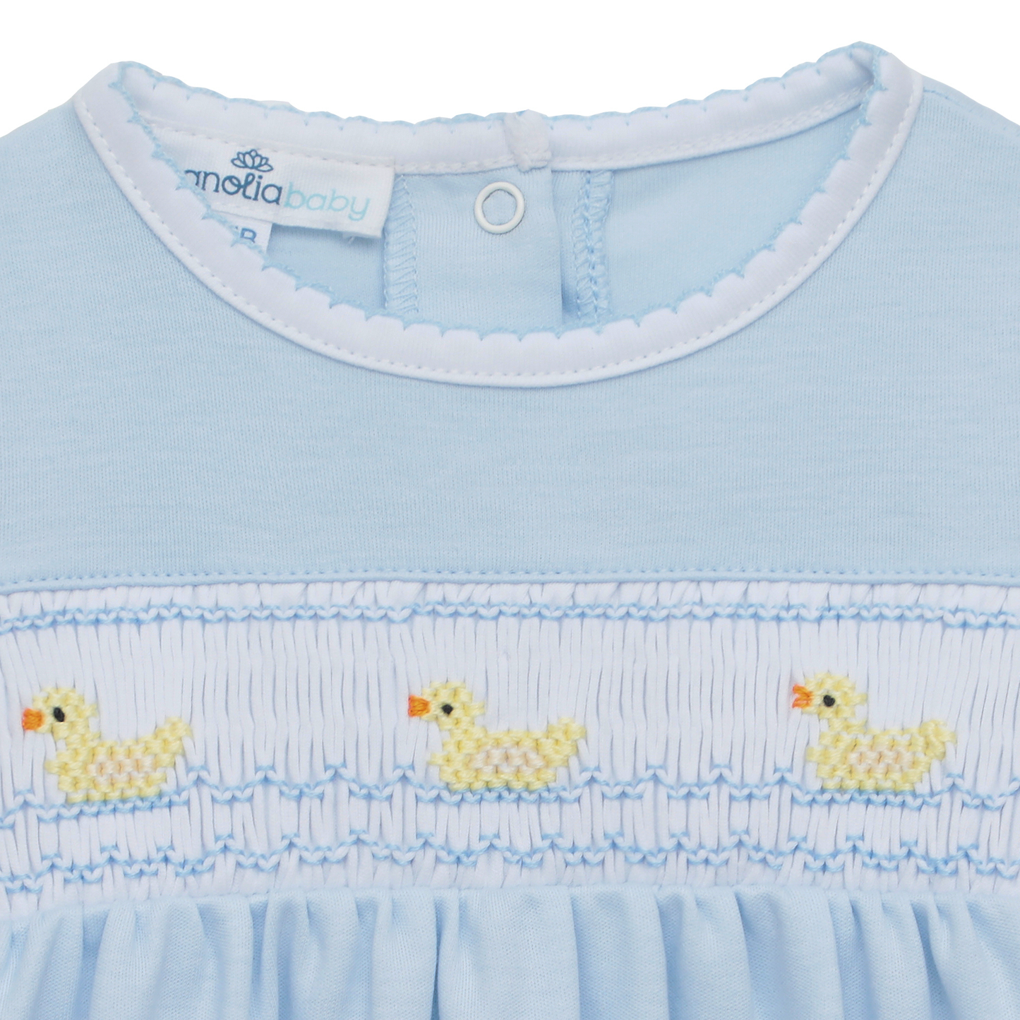 Little Ducklings Classics Smocked Gown - Light Blue
