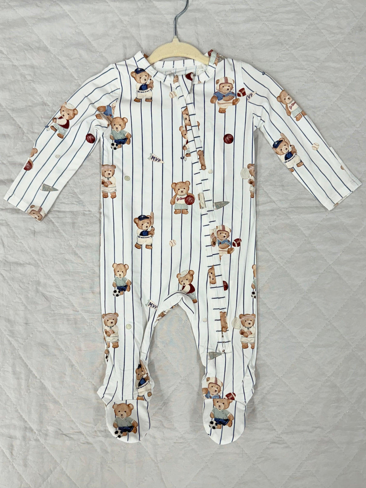 AD Mixed Sports Bears Zipper Footie