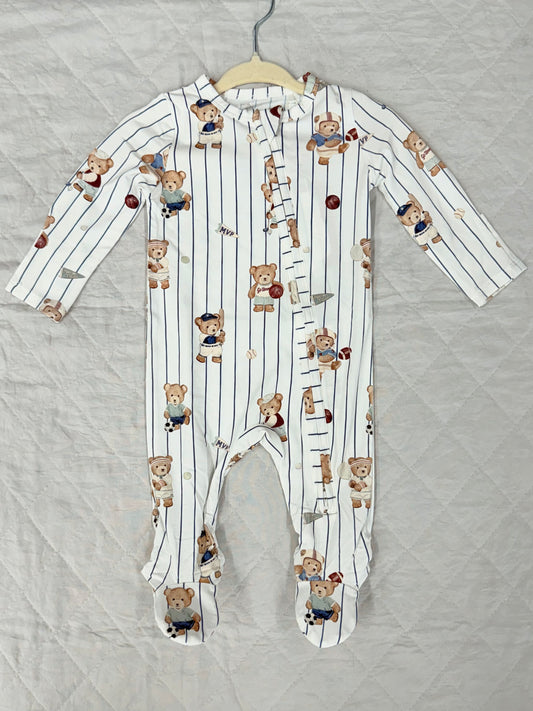 AD Mixed Sports Bears Zipper Footie