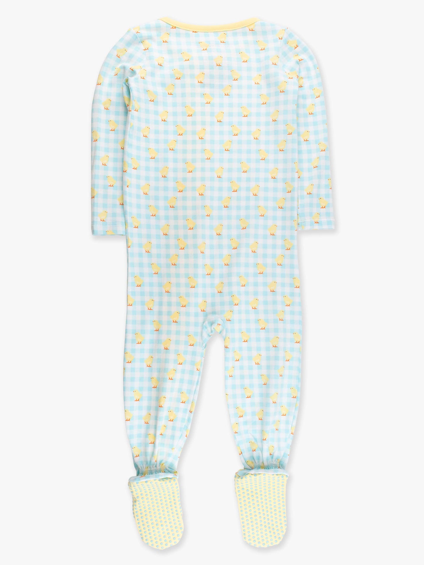 SoftSnooze™ Baby Cotton Modal Chirping Chicks Gingham Footed One Piece Pajama