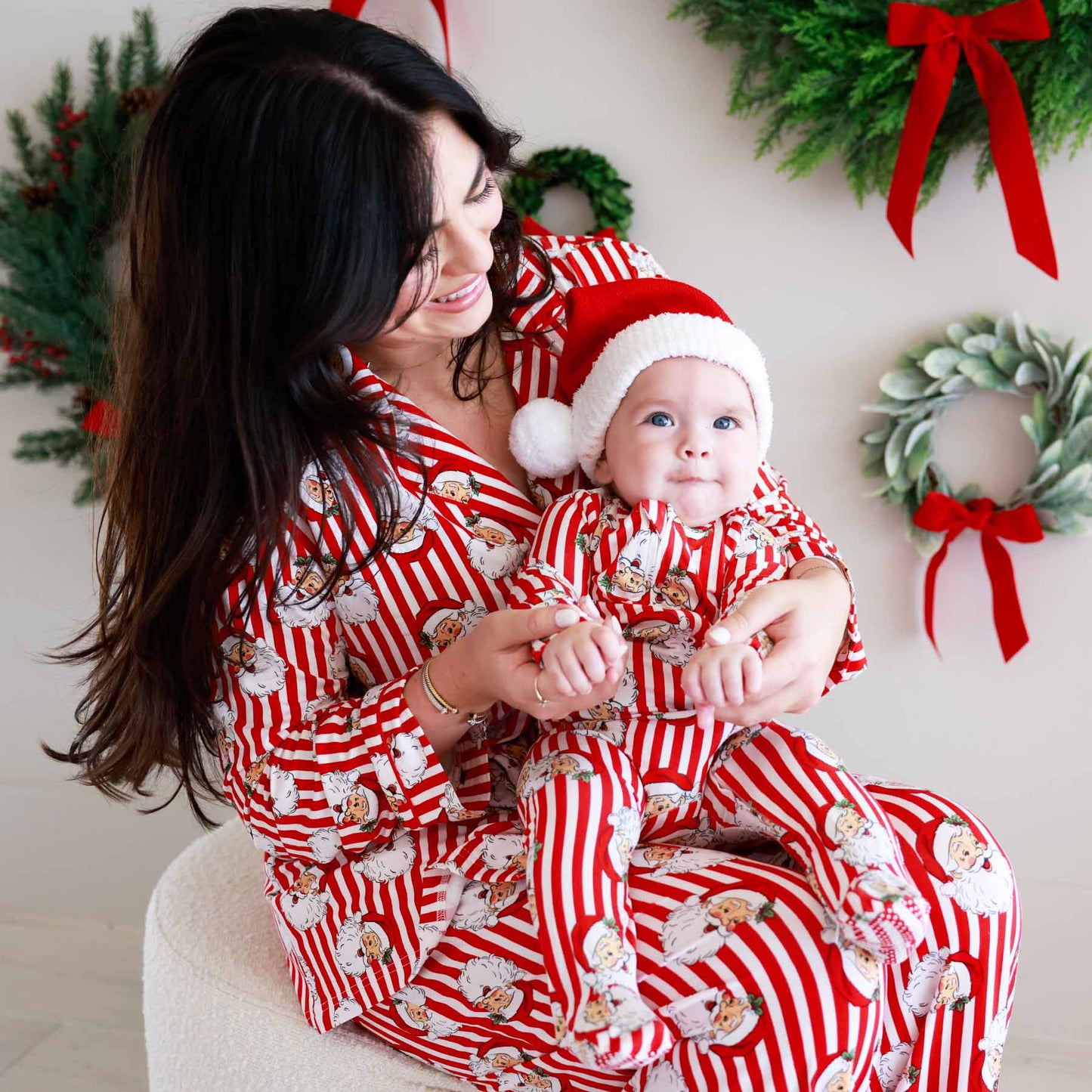 Santa Claus Lane Zipper Footie