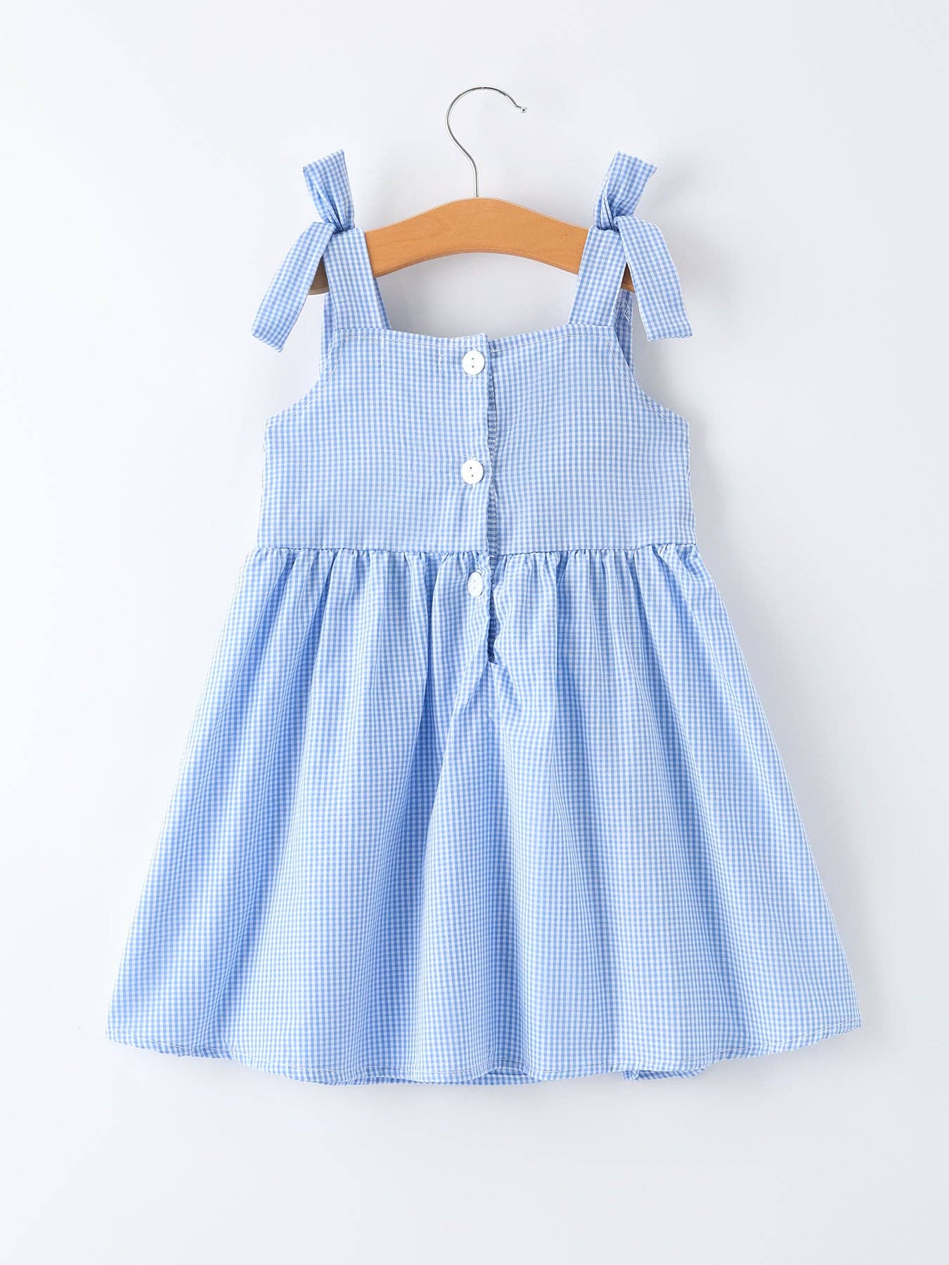 Crab Embroidered  Smocked Girl Dress