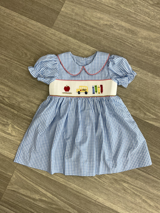 Banana Split Wheels On The Bus Smocked Dress