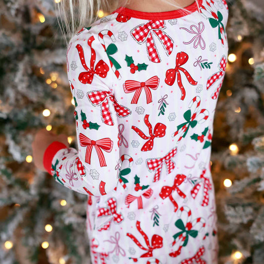 Bow What Fun Two Piece Pajama Set