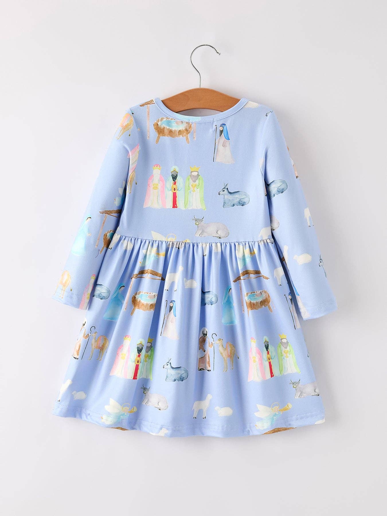 Nativity Girls Long Sleeve Dress