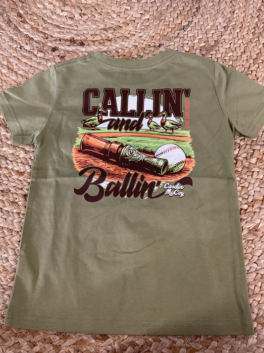 Cardin McCoy Callin and Ballin Tee (Olive)