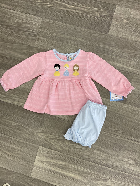 Three Sisters Princess Applique Bloomer Set