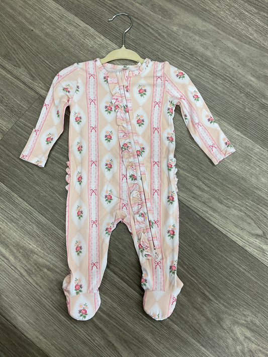 Lace Floral 2 Way Zipper Footie