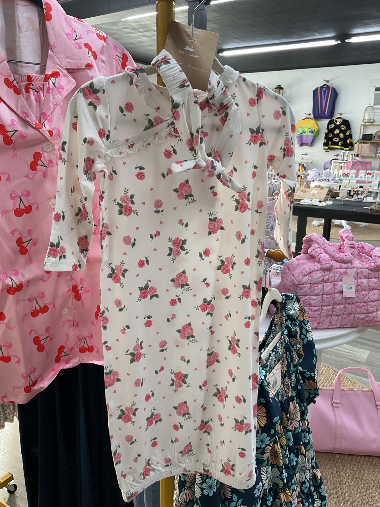 AD Pink Roses Gown with Headband