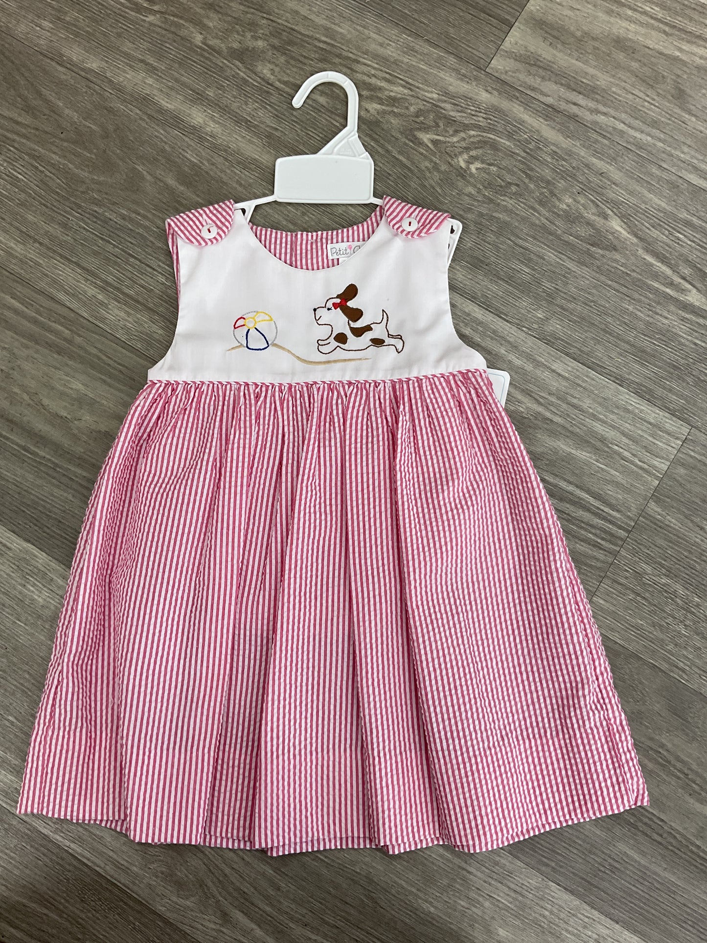 Beach Ball & Dog Seersucker Dress