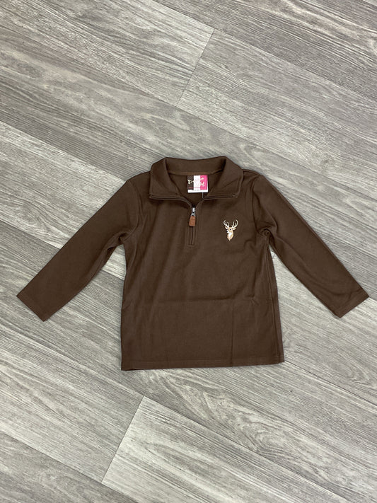 Banana Split Deer Boys 1/4 Zip Pullover