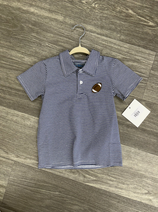 Itsy Bitsy Navy & White Football Polo