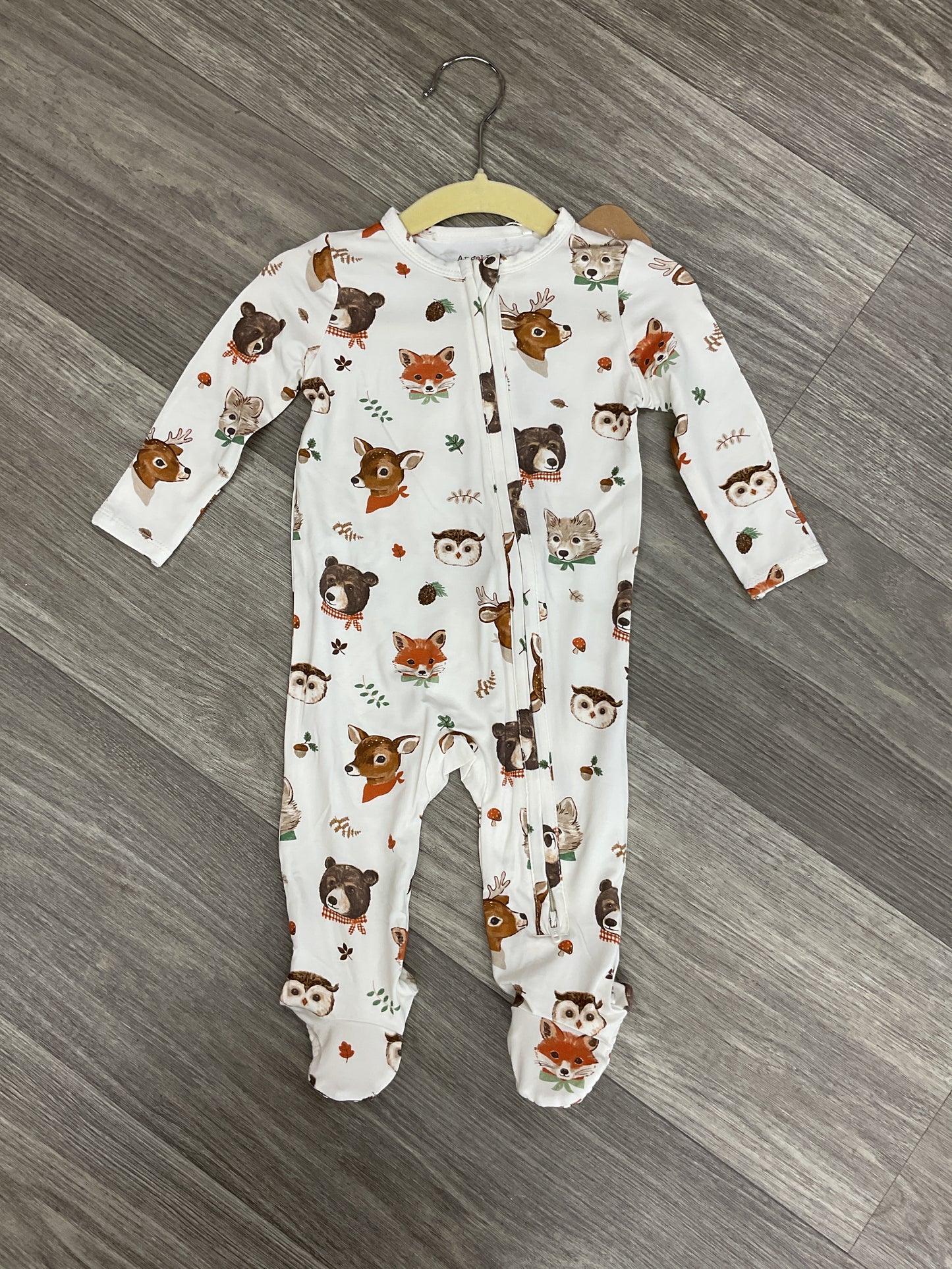 Woodland Animals 2 Way Zipper Footie