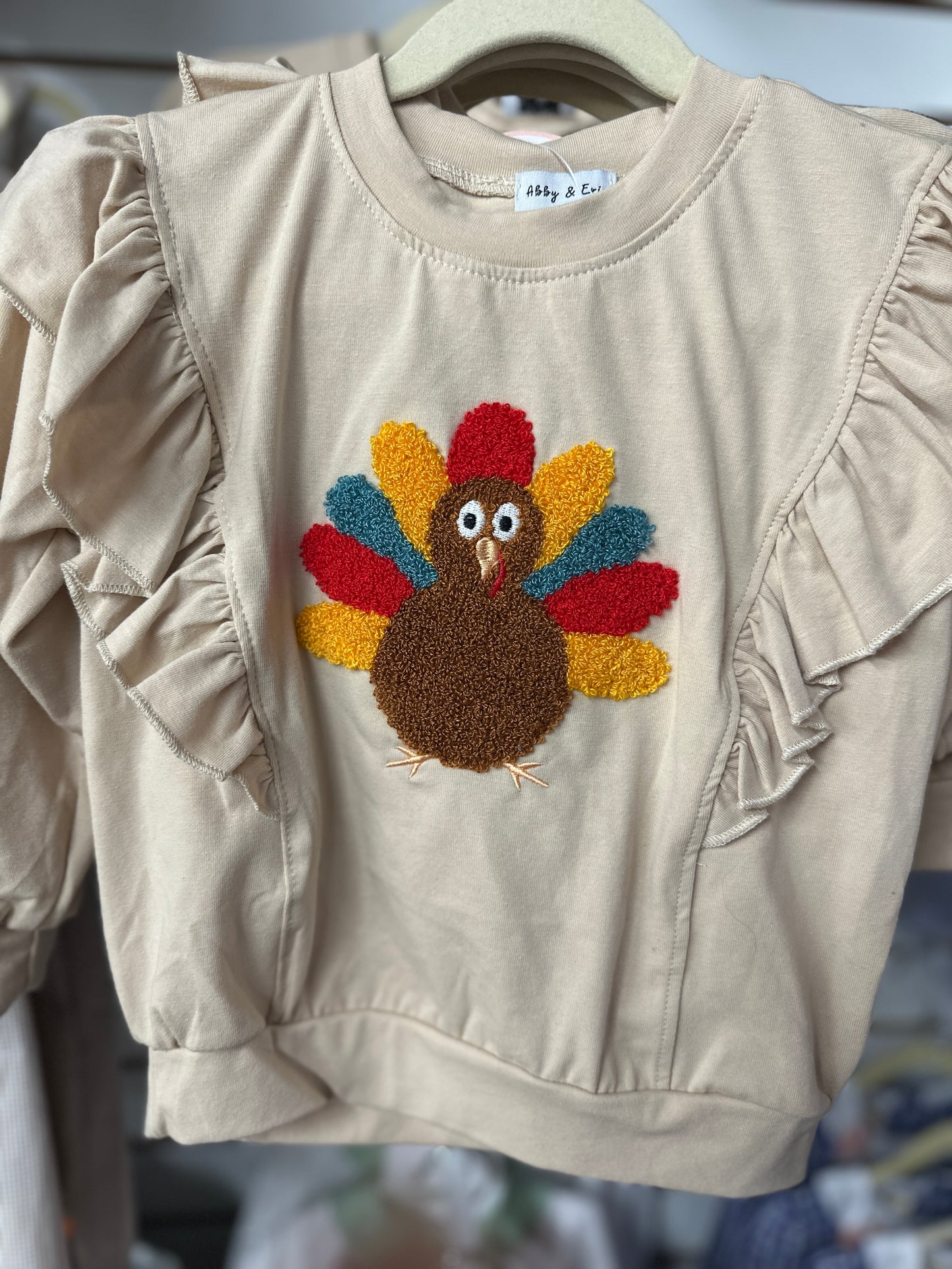 Girls Turkey French Knot Shirt