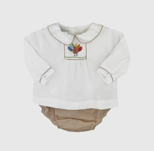 Baby Boy Turkey Long Sleeve Diaper Set