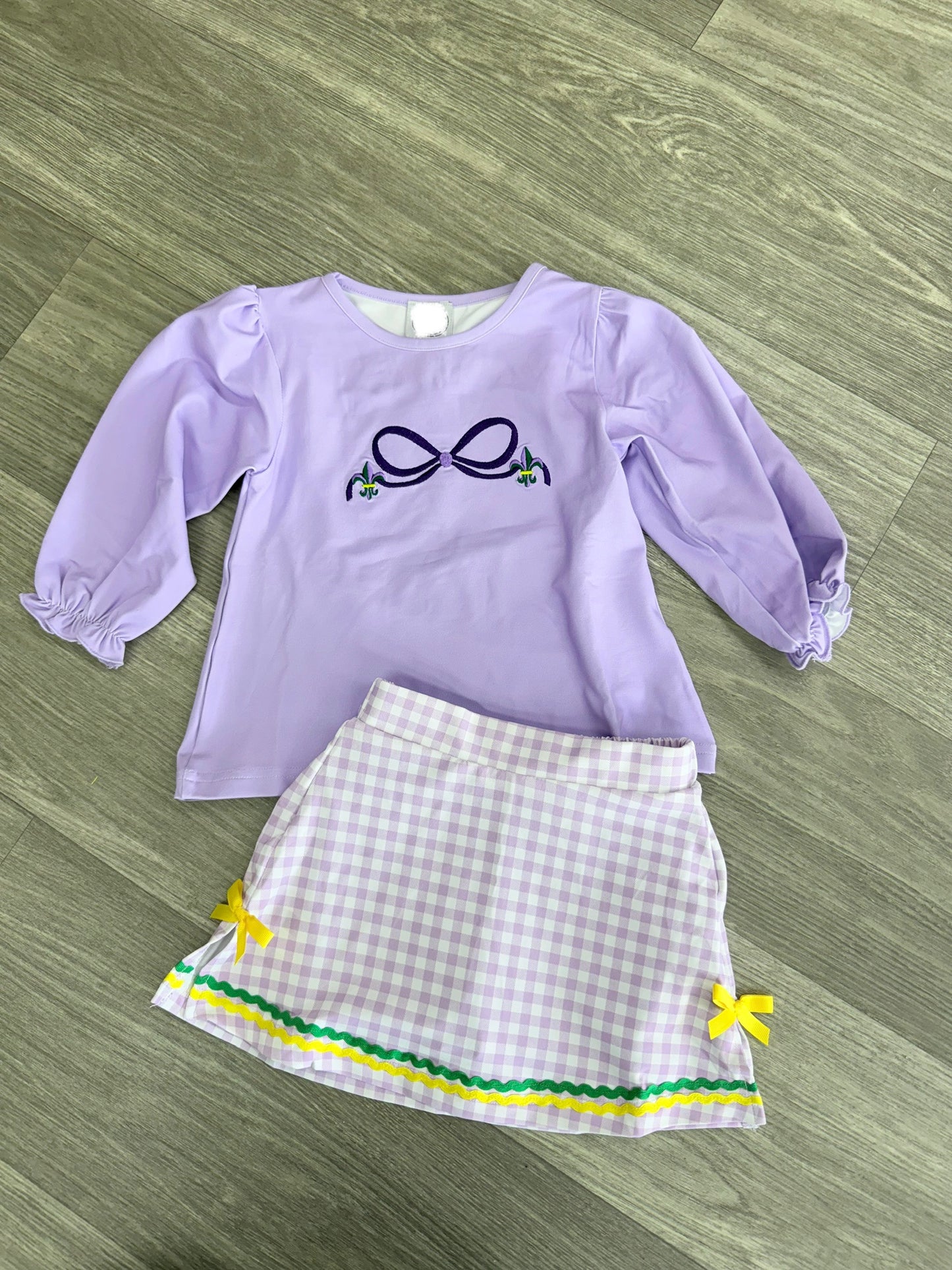 Little Lagniappe Mardi Gras 2 piece set