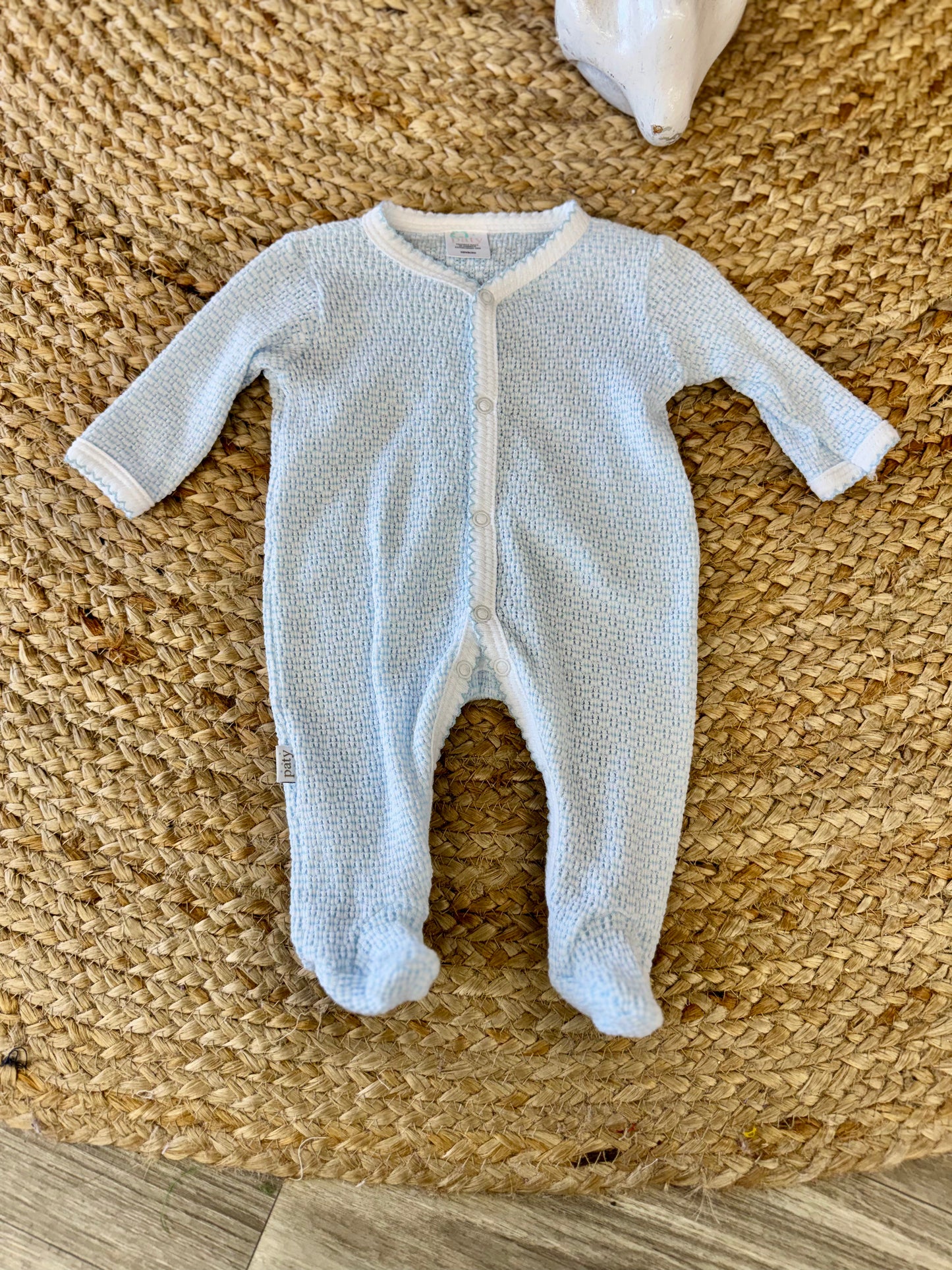 Paty Knit Footie #219 - Blue