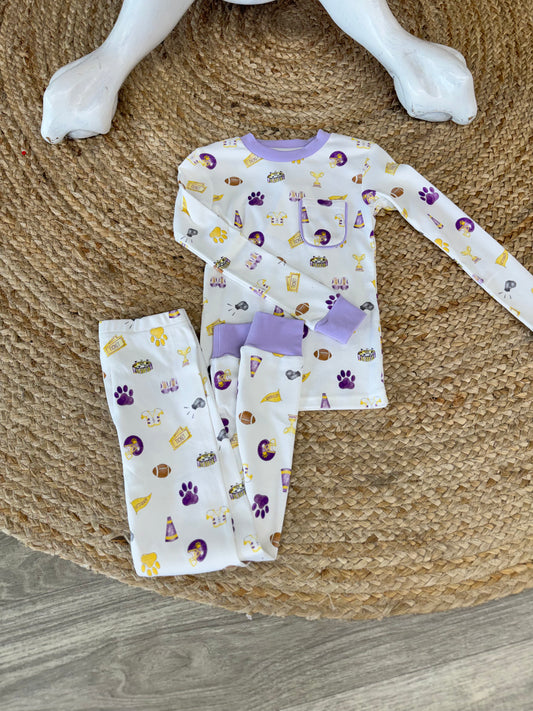 Let's Go Tigers PJ Set