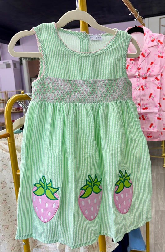 Strawberry Smocked Dress