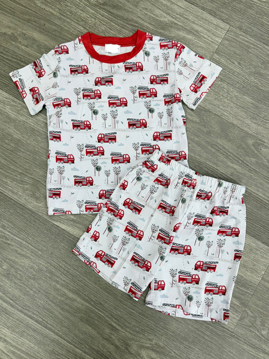 Firetruck Bamboo PJ Set