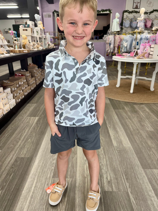 Meripex Grey Camo Polo