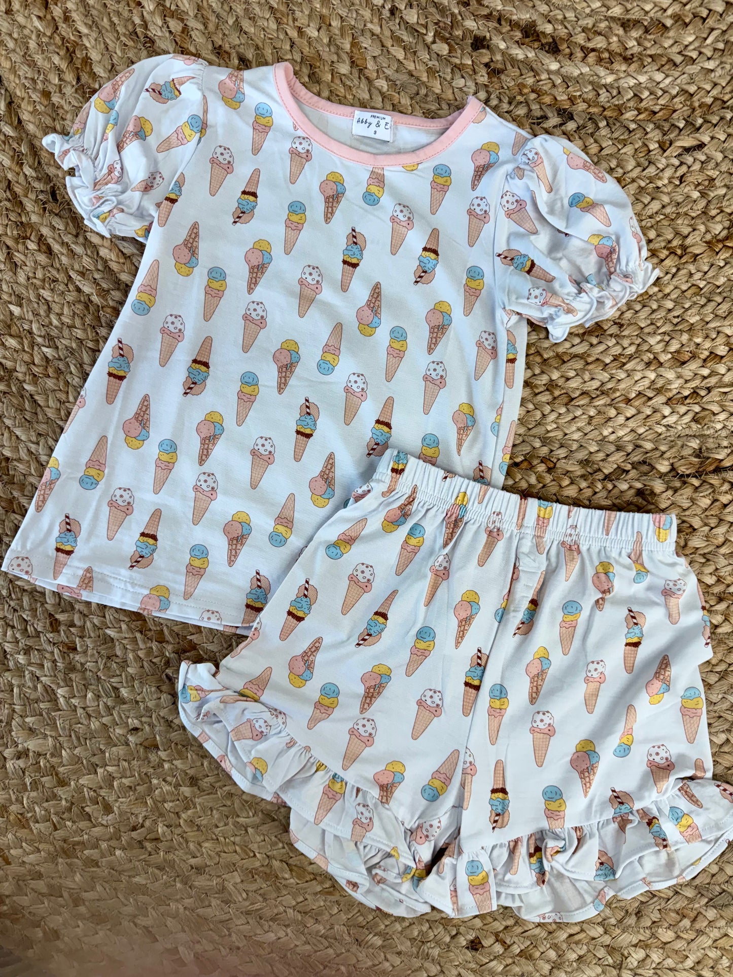 Pink Ice Cream Bamboo PJ Set
