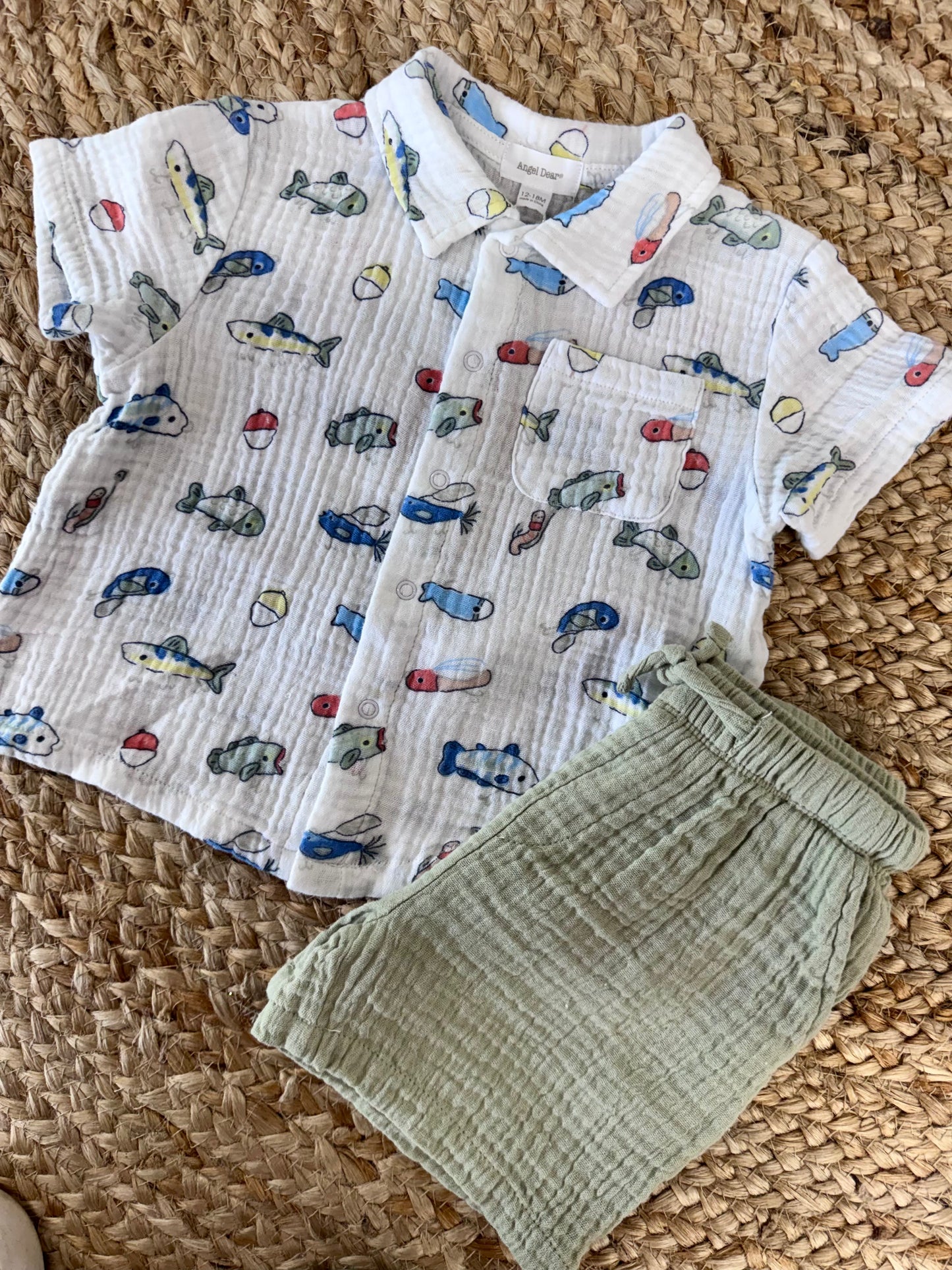 AD Fishing Lures Polo Shirt & Casual Shorts