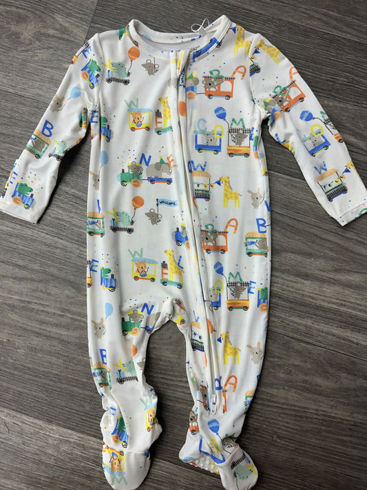 Animal Train 2 Way Zipper Footie