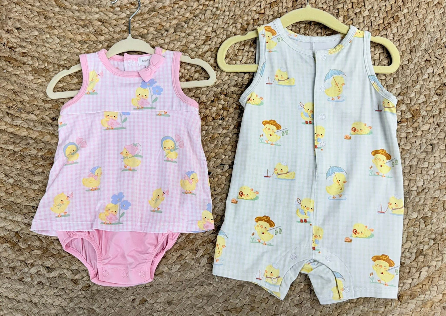AD Vintage Spring Ducklings Shortie Romper