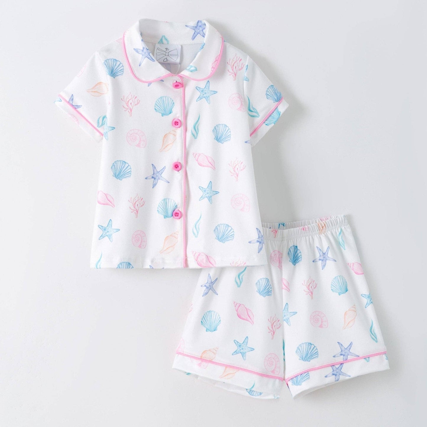Pastel Seashell Pajama Set | Mommy & Me Summer PJs