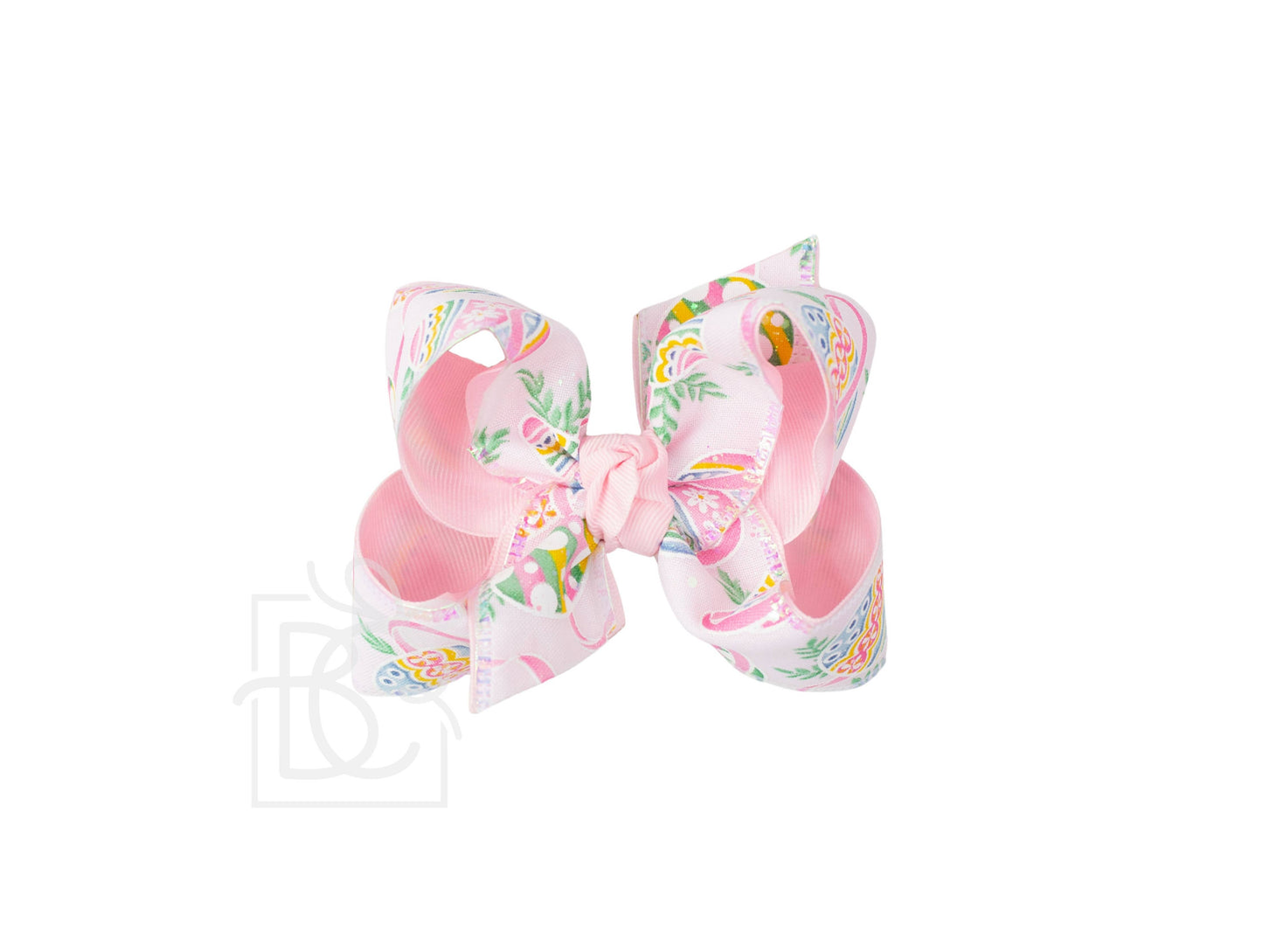 Easter Egg Hair Bow on Alligator Clip