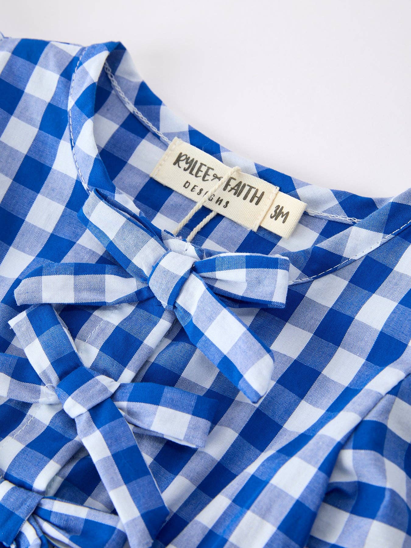 Plaid Bow Baby Romper