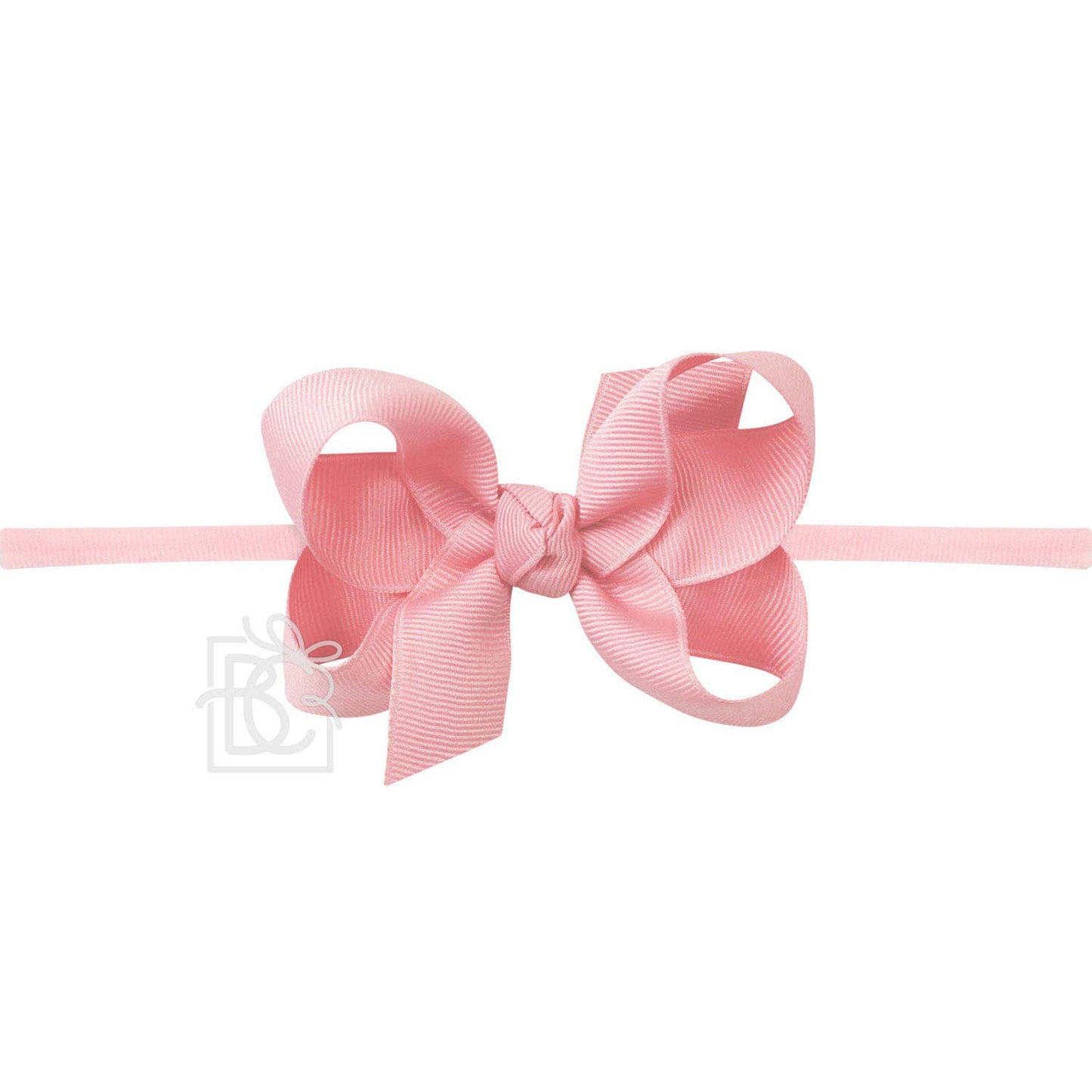 1/4" NYLON PANTYHOSE HEADBAND W/SIGNATURE GROSGRAIN BOW